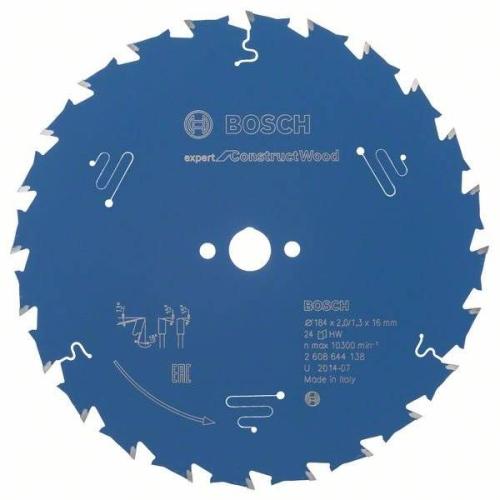 BOSCH Kreissägeblatt Expert für Bauholz, Ø 184mm, 24 Zähne | 2 608 644 138