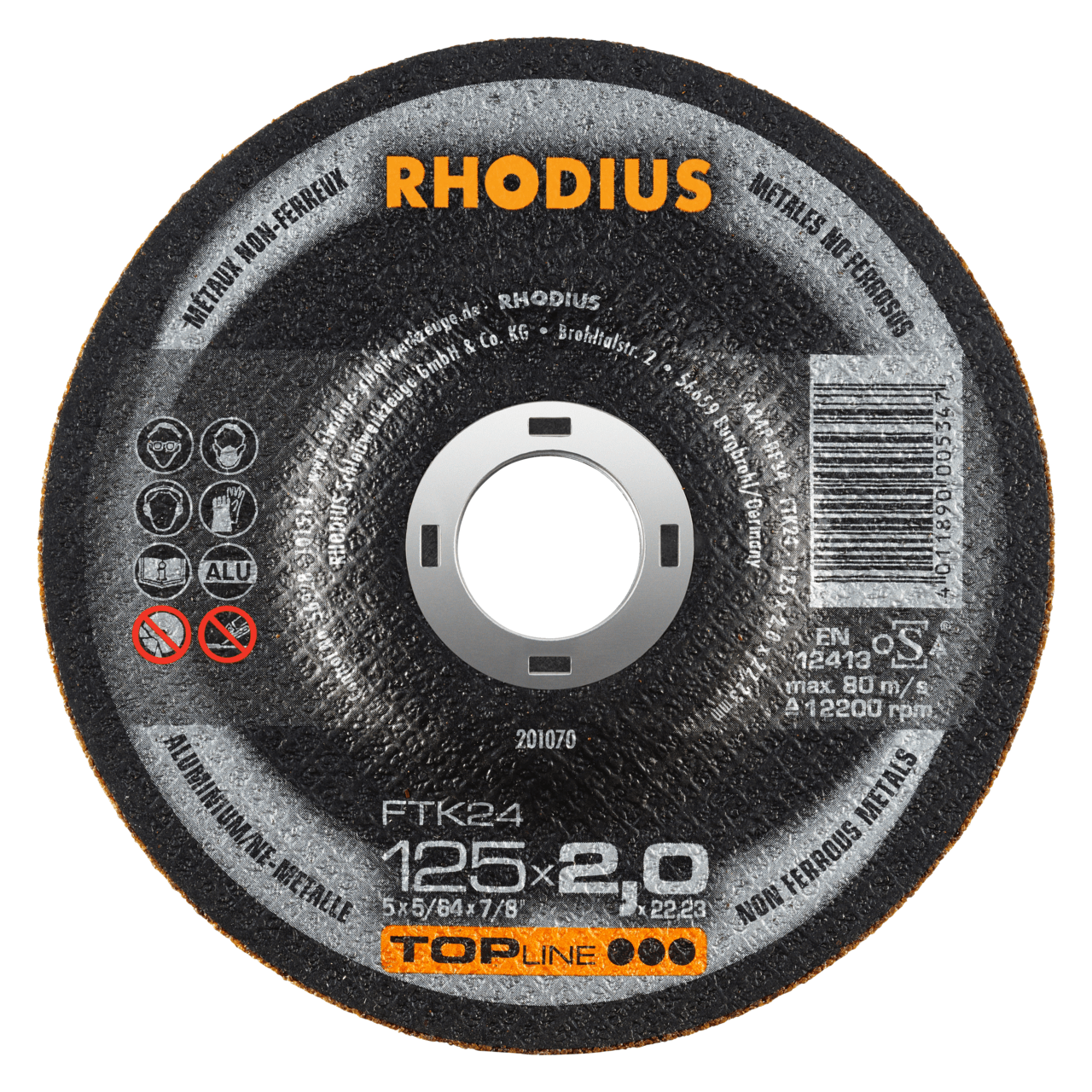 25 x RHODIUS Freihandtrennscheibe FTK24 Ø 125 mm | 201070