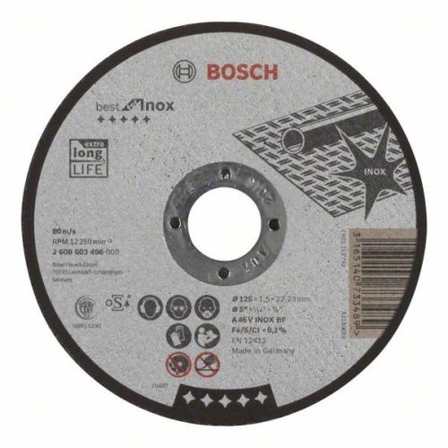 25x BOSCH Trennscheibe gerade Best für Edelstahl A 46 V INOX BF, Ø 125x1,5mm | 2608603496