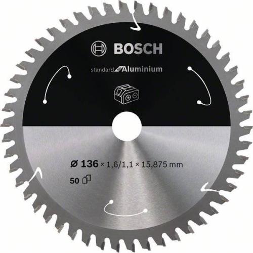 BOSCH Akku-Kreissägeblatt Standard für Aluminium, Ø 136 mm, 50 Zähne | 2 608 837 753