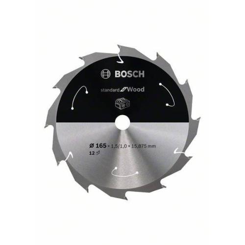 BOSCH Akku-Kreissägeblatt Standard für Holz, Ø  165 mm,  12 Zähne | 2 608 837 680