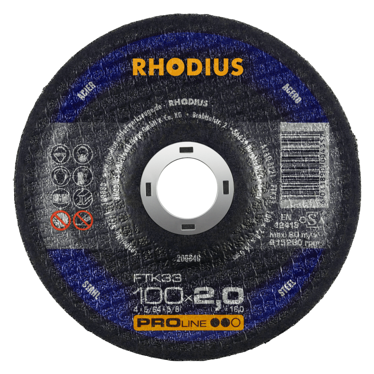 25 x RHODIUS Freihandtrennscheibe FTK33 Ø 100 mm | 200840