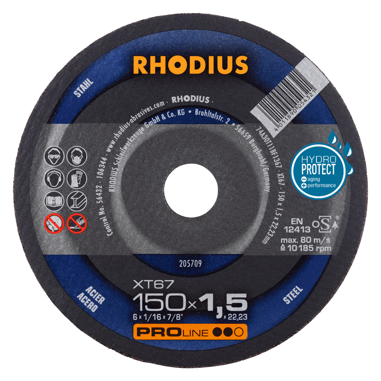 25 x RHODIUS Extradünne Trennscheibe XT67 Ø 150 mm | 205709