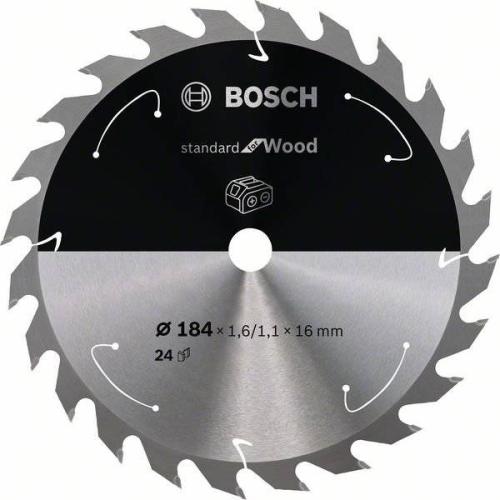 BOSCH Akku-Kreissägeblatt Standard für Holz, Ø 184mm, 24 Zähne | 2 608 837 698