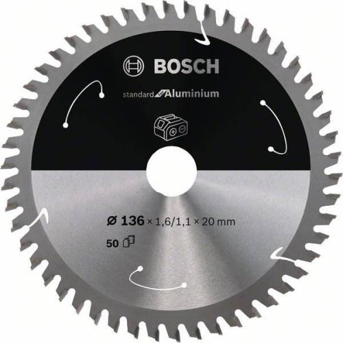 BOSCH Akku-Kreissägeblatt Standard für Aluminium, Ø 136 mm, 50 Zähne | 2 608 837 754