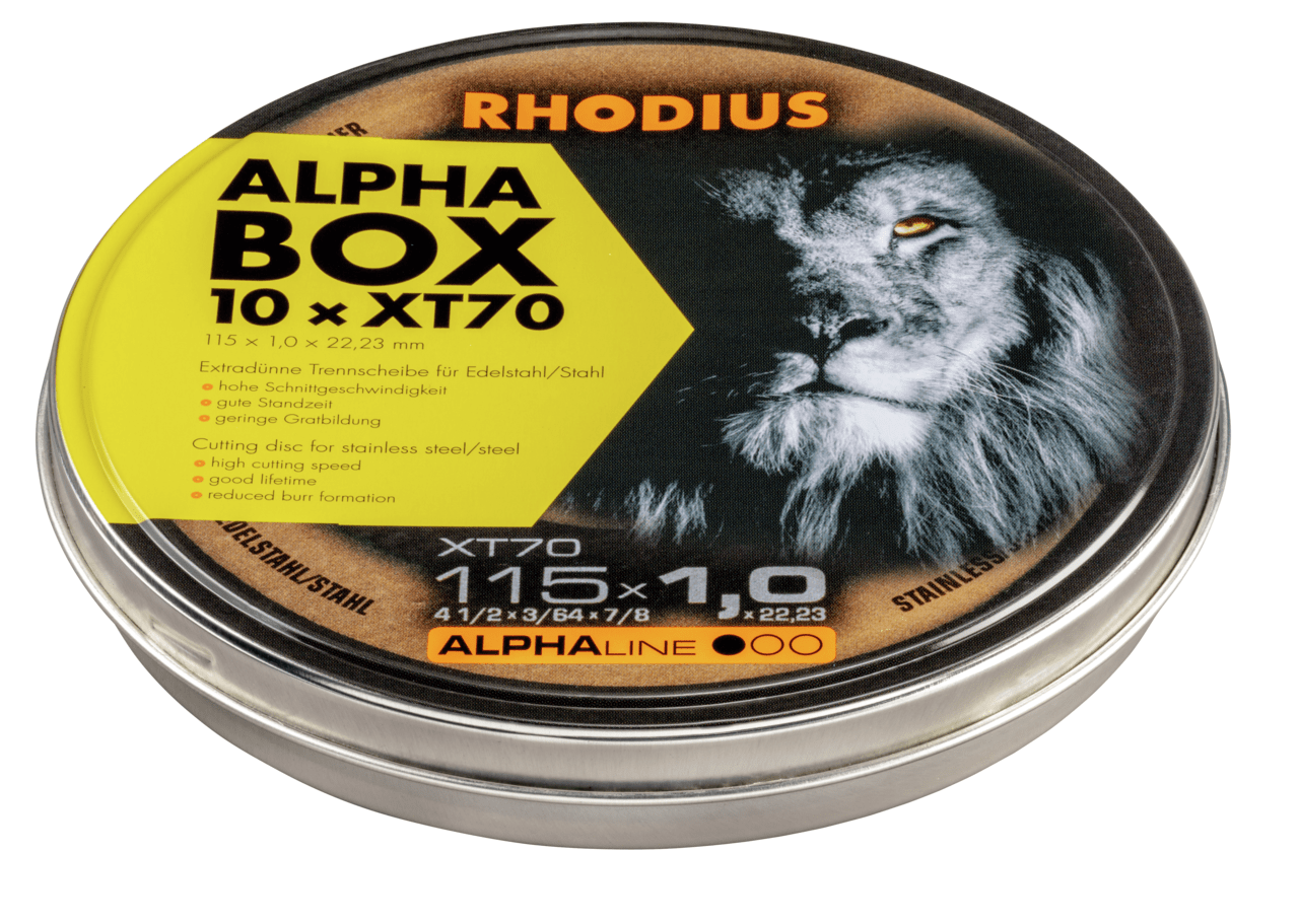 10 x RHODIUS Extradünne Trennscheibe XT70 BOX Ø 115 mm | 208225