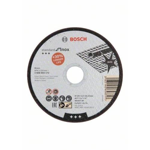 25x BOSCH Trennscheibe gerade Standard für Edelstahl WA 60 T BF, Ø 125x1,6mm | 2608603172