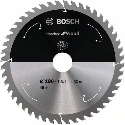 BOSCH Akku-Kreissägeblatt Standard für Holz, Ø 190 mm, 48 Zähne | 2 608 837 710