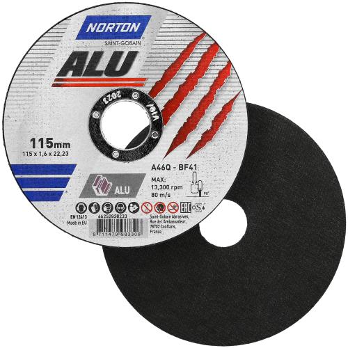 Profi Trennscheibe NORTON ALU gerade | 115 x 1,6 mm | für Aluminium | 66252828233