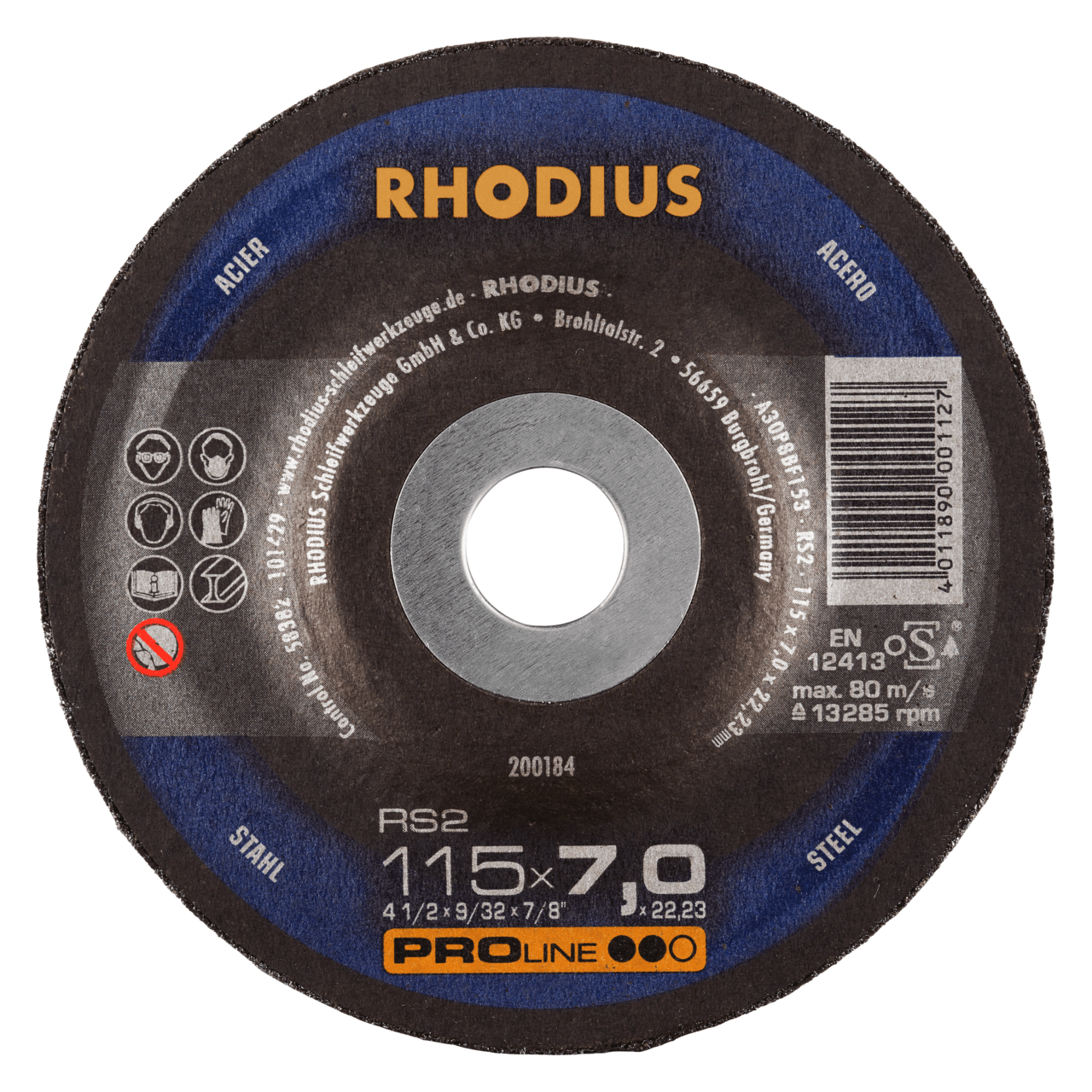 10 x RHODIUS Schruppscheibe RS2 X-LOCK Ø 115 mm | 211783