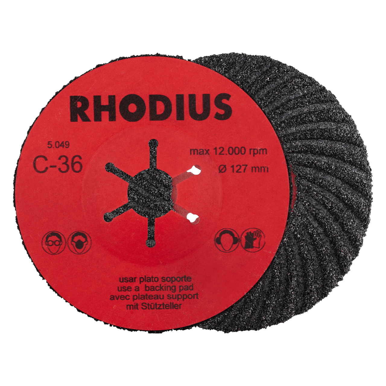 25 x RHODIUS Fiberscheibe SFC Ø 125 mm Körnung 36 | 300477