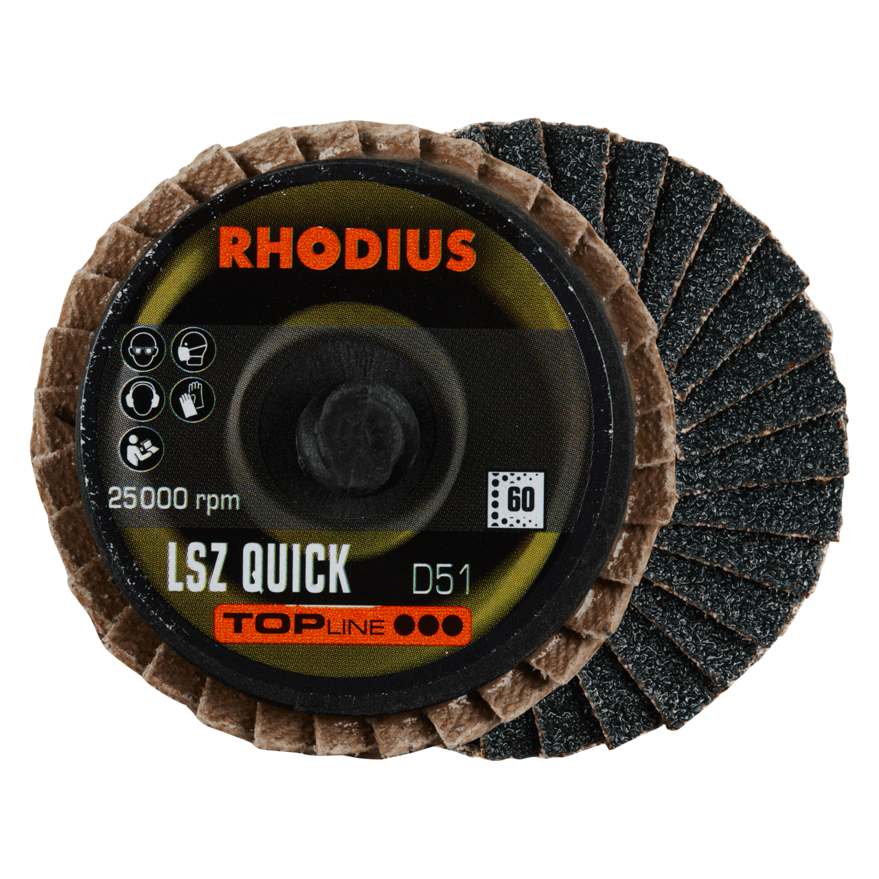 10 x RHODIUS Zirkonlamellenschleifscheibe LSZ QUICK Ø 51 mm Körnung 60 | 303931