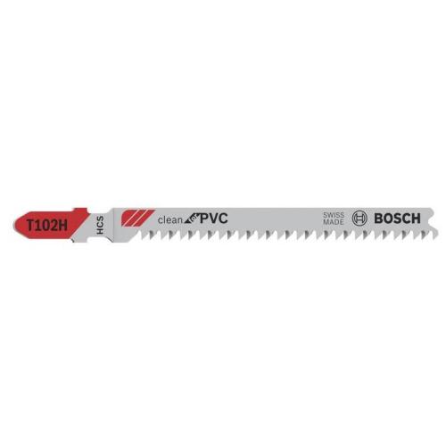 50x BOSCH Stichsägeblätter T-Schaft 102 H Clean für PVC | 2 608 667 446