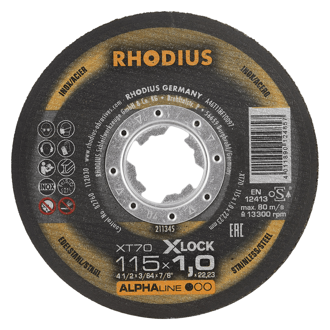 25 x RHODIUS Extradünne Trennscheibe XT70 X-LOCK Ø 115 mm | 211345