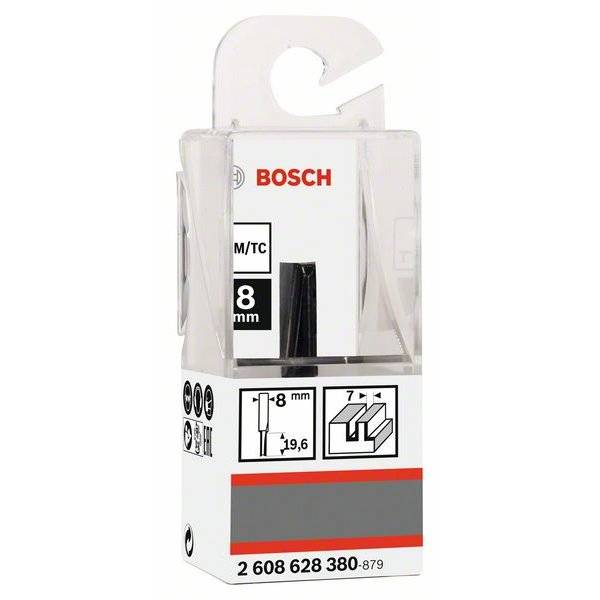 BOSCH Nutfräser für Holz, 8 mm, Ø 7 mm, L 19,6mm, G 51 mm 