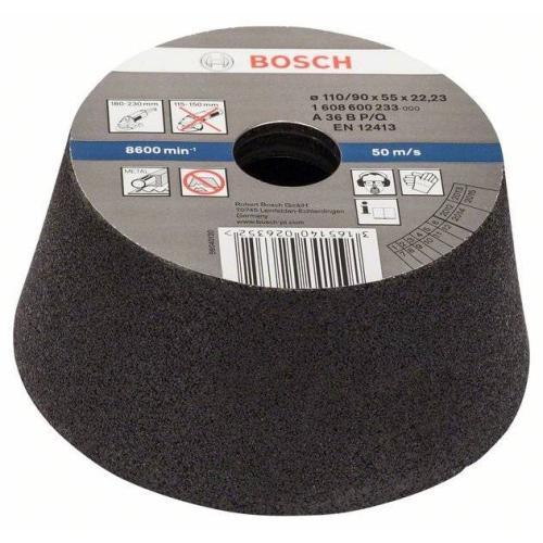 BOSCH Schleiftopf, konisch, Metall/Gusseisen, Ø 90 - 110mm, H: 55mm, K 36 | 1608600233