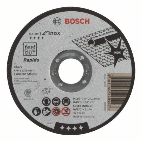 25x BOSCH Trennscheibe gerade Expert für Edelstahl - Rapido AS 60 T INOX BF, Ø 115x1,0mm | 2608600545