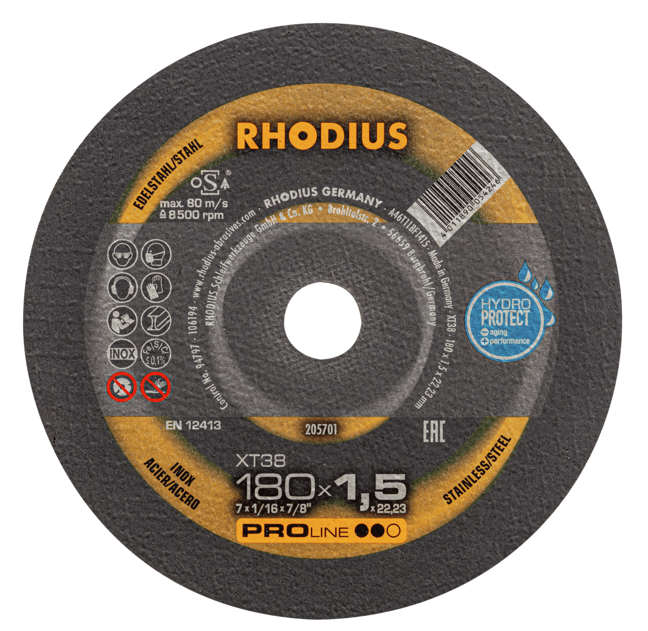 25 x RHODIUS Extradünne Trennscheibe XT38 Ø 180 mm | 205701