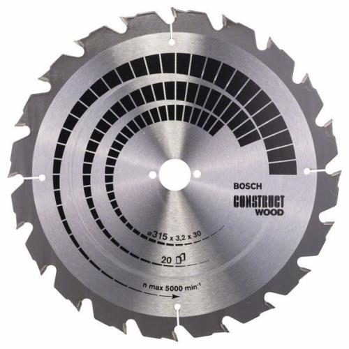 BOSCH Kreissägeblatt Bauholz, Ø 315mm, 20 Zähne | 2 608 640 691