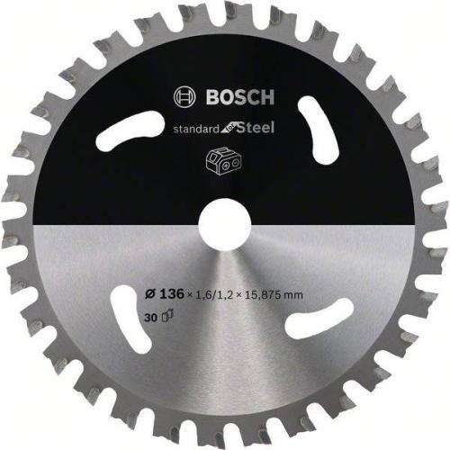 BOSCH Akku-Kreissägeblatt Standard für Stahl, Ø 136 mm, 30 Zähne | 2 608 837 745