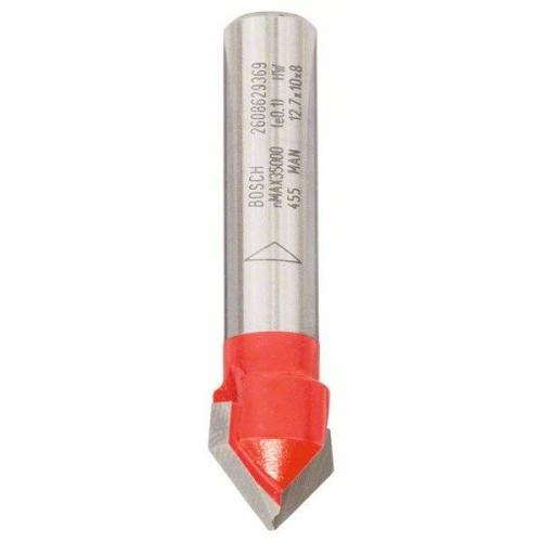 BOSCH V-Nutfräser für Holz, 8 mm, Ø 12,7 mm, L 10 mm, 90° | 2608629369