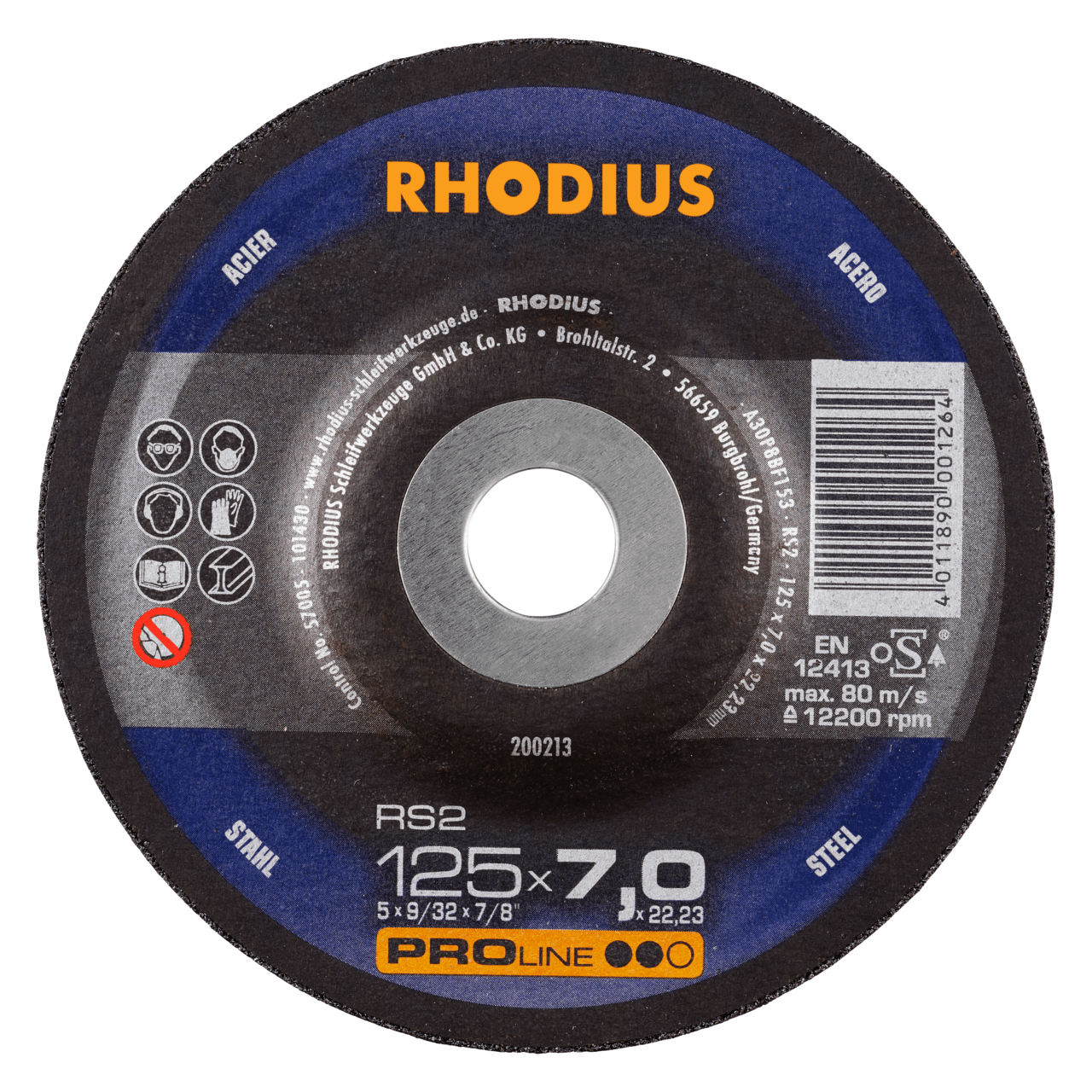 10 x RHODIUS Schruppscheibe RS2 X-LOCK Ø 125 mm | 211782