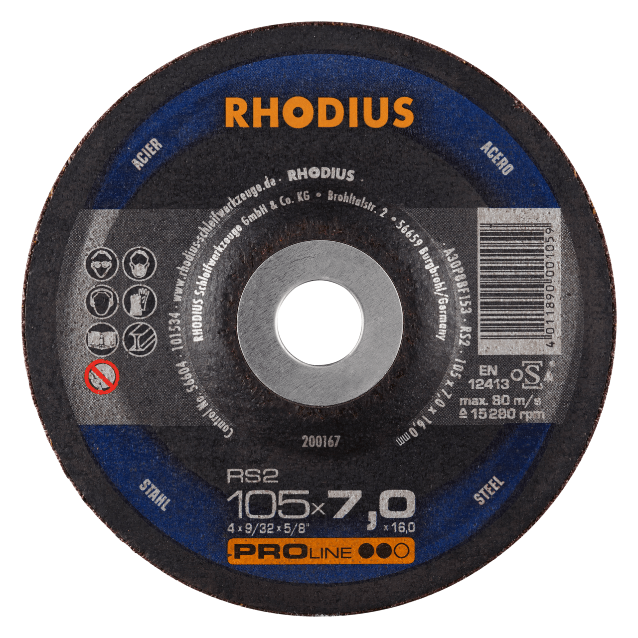 25 x RHODIUS Schruppscheibe RS2 Ø 100 mm | 200167