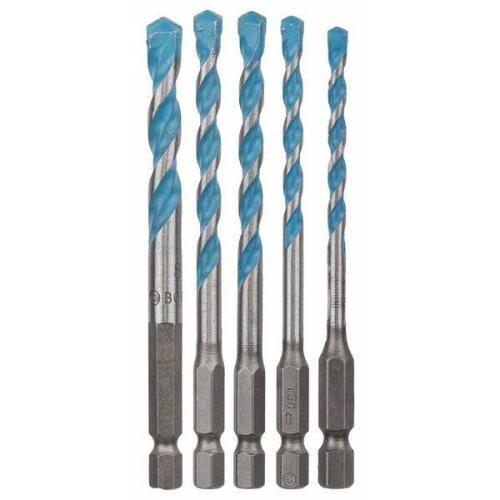 Bosch Professional Mehrzweckbohrer-Set HEX-9 Multi Construction, 5-teilig, Ø 4 - 8mm | 2 608 589 530