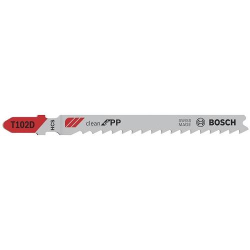 30x BOSCH Stichsägeblätter T-Schaft 102 D Clean für PP | 2 608 667 443