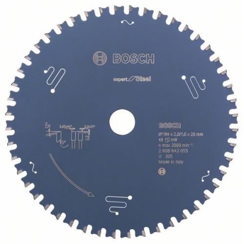 BOSCH Kreissägeblatt Expert für Stahl, Ø 184mm, 48 Zähne | 2 608 643 055