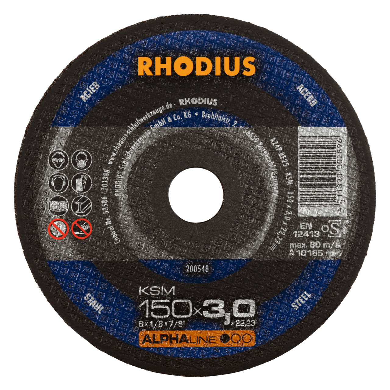 25 x RHODIUS Freihandtrennscheibe KSM Ø 150 mm | 200548