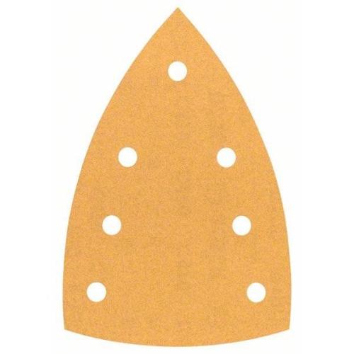 10x BOSCH Schleifblatt C470 für Holz und Farbe für Deltaschleifer, 100x150mm, 180, 7 Löcher | 2608608Z97