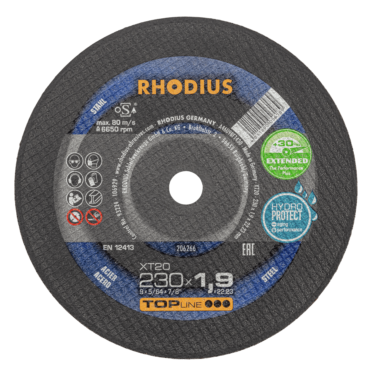 25 x RHODIUS Extradünne Trennscheibe XT20 Ø 230 mm | 206266