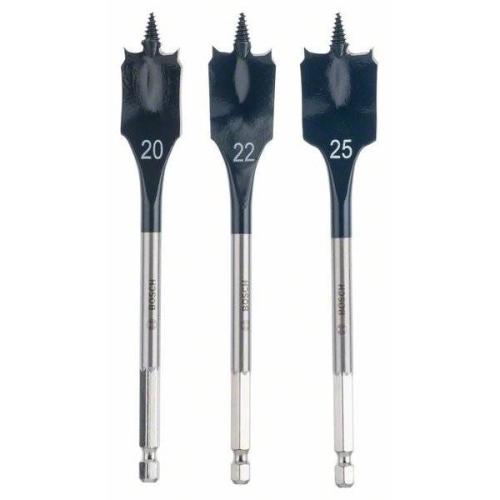 Bosch Professional Flachfräsbohrer-Set Self Cut Speed, 3-teilig, Ø 20 -25mm | 2 608 587 011