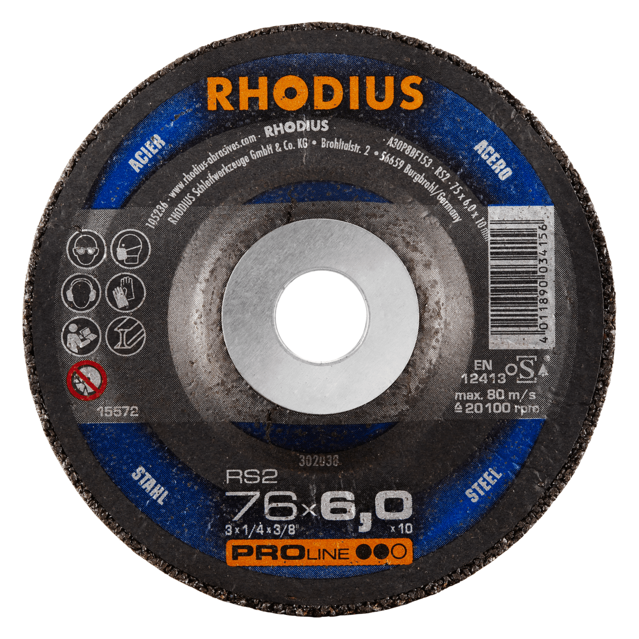 25 x RHODIUS Schruppscheibe RS2 Ø 76 mm | 302038