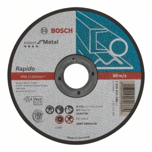 25x BOSCH Trennscheibe gerade Expert für Metall, Rapido AS 60 T BF, Ø 125x1,0mm | 2608603396