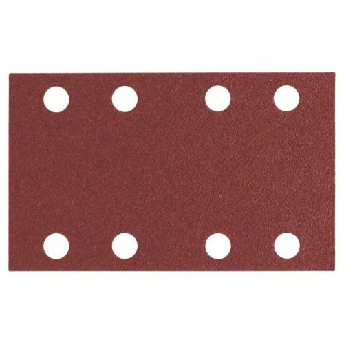 50x BOSCH Schleifblatt C430 für Holz und Farbe, 80x133mm, 120, 8 Löcher, Klett | 2608605281