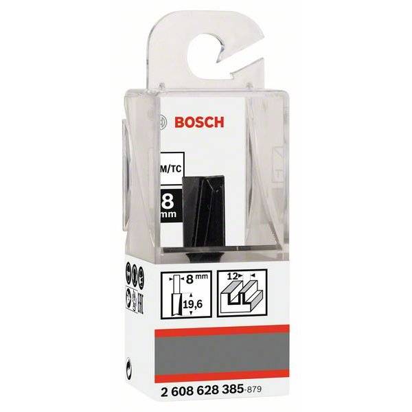 BOSCH Nutfräser für Holz, 8 mm, Ø 12 mm, L 19,6mm, G 51 mm 