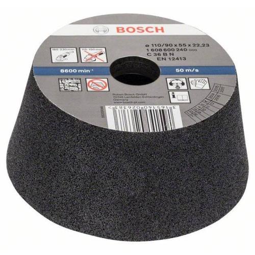 BOSCH Schleiftopf, konisch, Stein/Beton, Ø 90 - 110mm, H: 55mm, K 30 | 1608600240