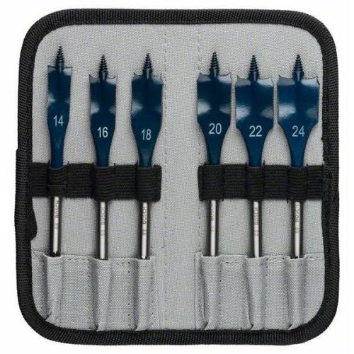 Bosch Professional Flachfräsbohrer-Set Self Cut Speed, 6-teilig, Ø 14 - 24mm | 2 608 595 424