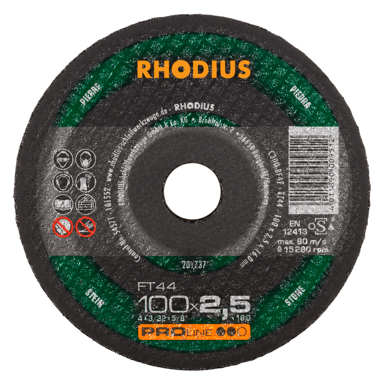 25 x RHODIUS Freihandtrennscheibe FT44 Ø 100 mm | 201737