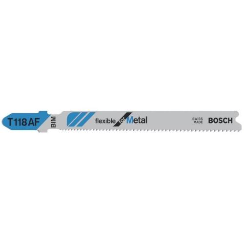 25x BOSCH Stichsägeblätter T-Schaft 118 AF Flexible für Metall | 2 608 634 991