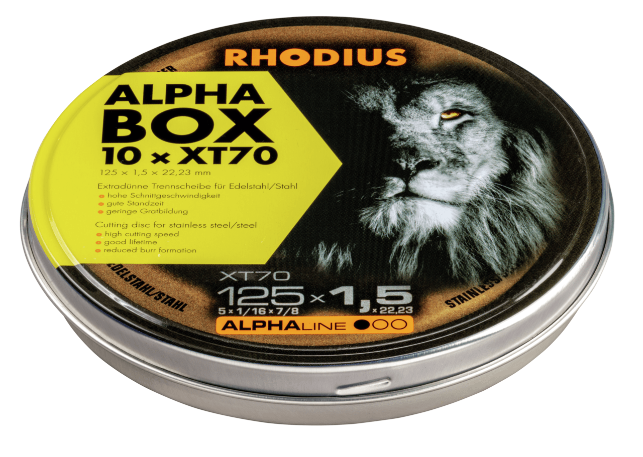 10 x RHODIUS Extradünne Trennscheibe XT70 BOX Ø 125 mm | 211083