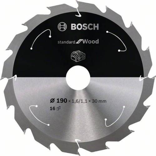 BOSCH Akku-Kreissägeblatt Standard für Holz, Ø 190 mm, 16 Zähne | 2 608 837 706