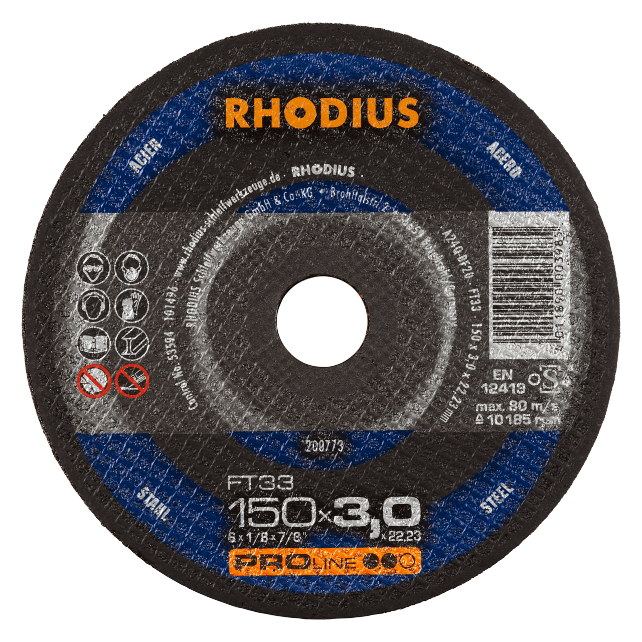 25 x RHODIUS Freihandtrennscheibe FT33 Ø 150 mm | 200773