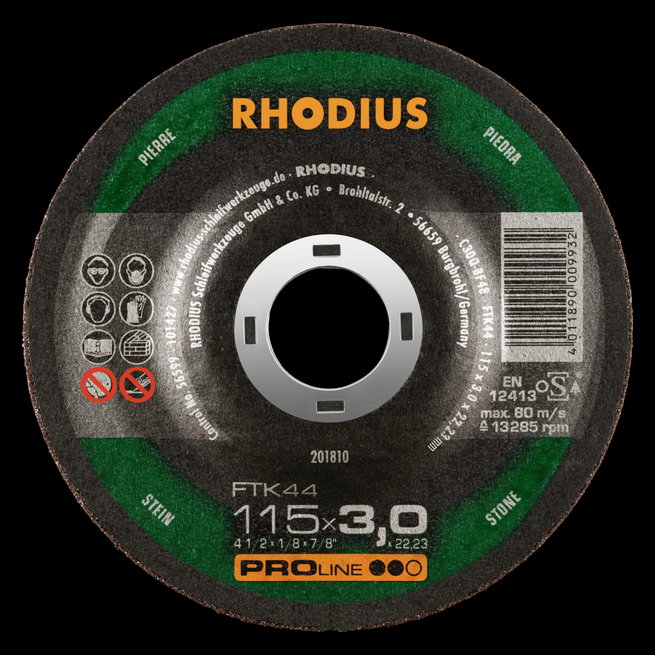 25 x RHODIUS Freihandtrennscheibe FTK44 Ø 115 mm | 201810