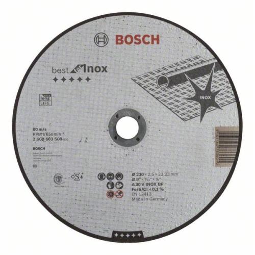 25x BOSCH Trennscheibe gerade Best für Edelstahl A 30 V INOX BF, Ø 230x2,5mm | 2608603508