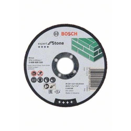 25x BOSCH Trennscheibe gerade Expert für Stein C 24 R BF, Ø 115x2,5mm | 2608600320