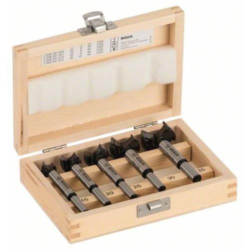 Bosch Professional Kunst- Scharnierlochbohrer-Set, HM, 5-teilig, Ø 15 - 35mm | 2 607 018 750