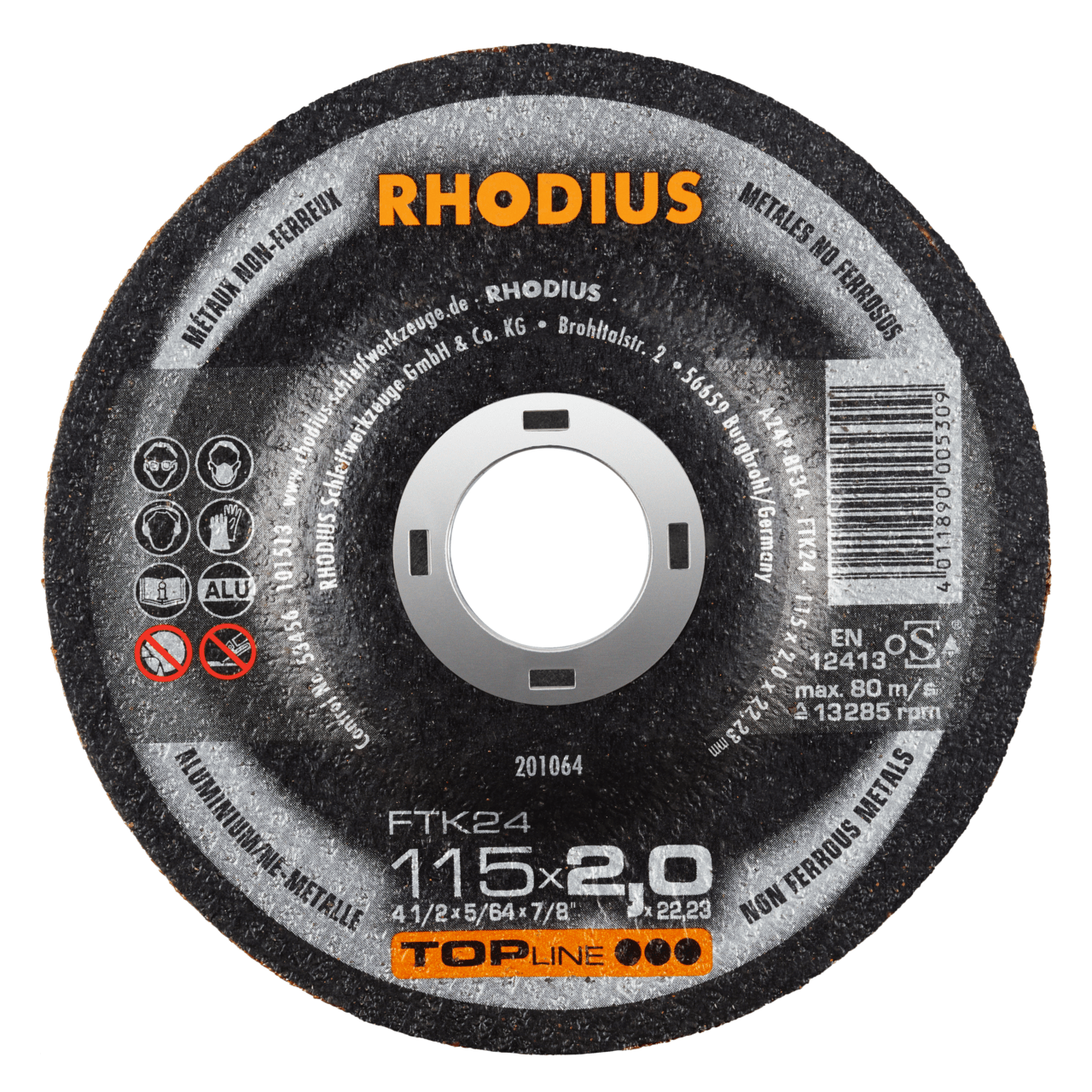 25 x RHODIUS Freihandtrennscheibe FTK24 Ø 115 mm | 201064